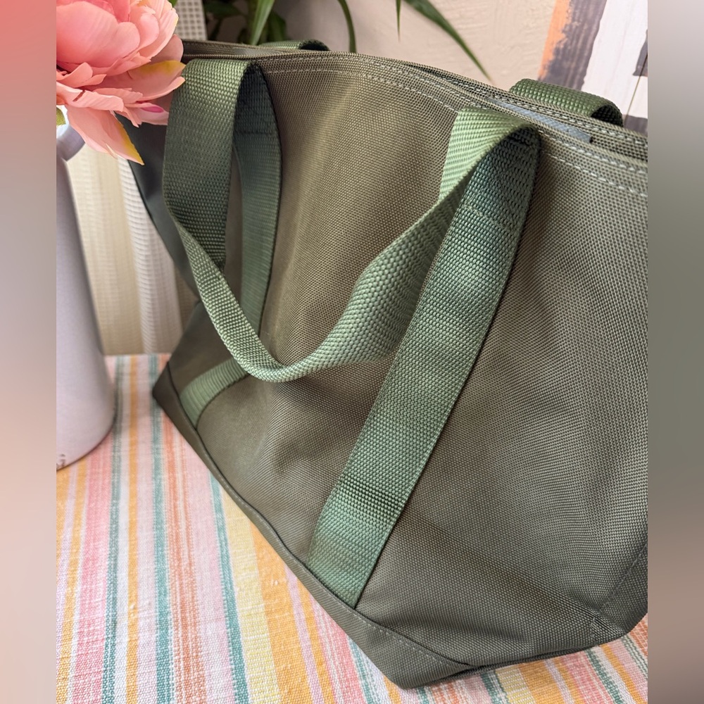 L.L. Bean Olive Green Canvas Tote NWOT - Picture 8 of 9